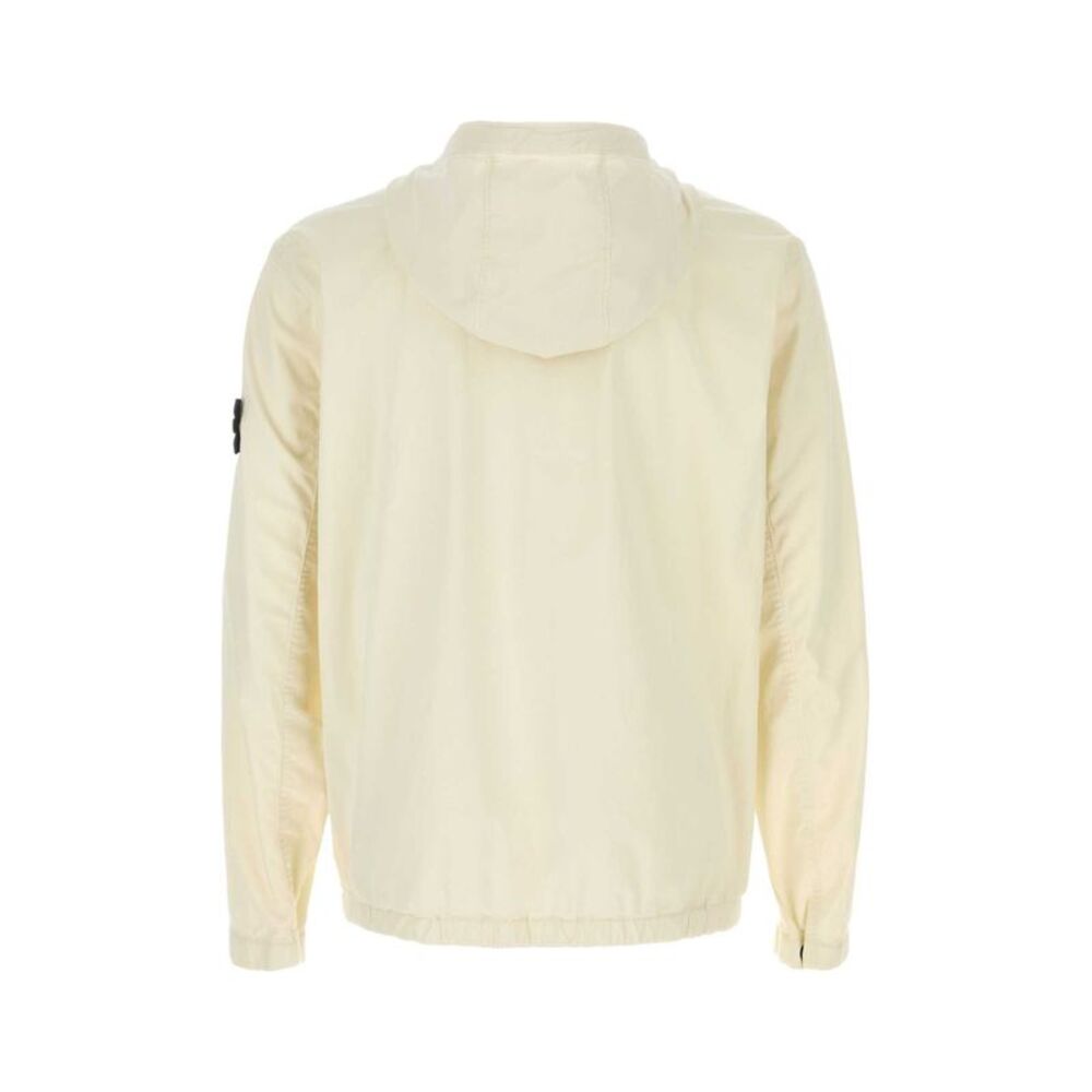 Stone Island Men Ivory Stretch Cotton Jacket - Picture 2 of 2